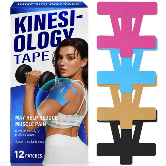 2-PACK Kinesiology Tape for Shoulder,Pain Alleviation and Muscle Support,Easy Application and Customization,Versatile for Various Shoulder Conditions
