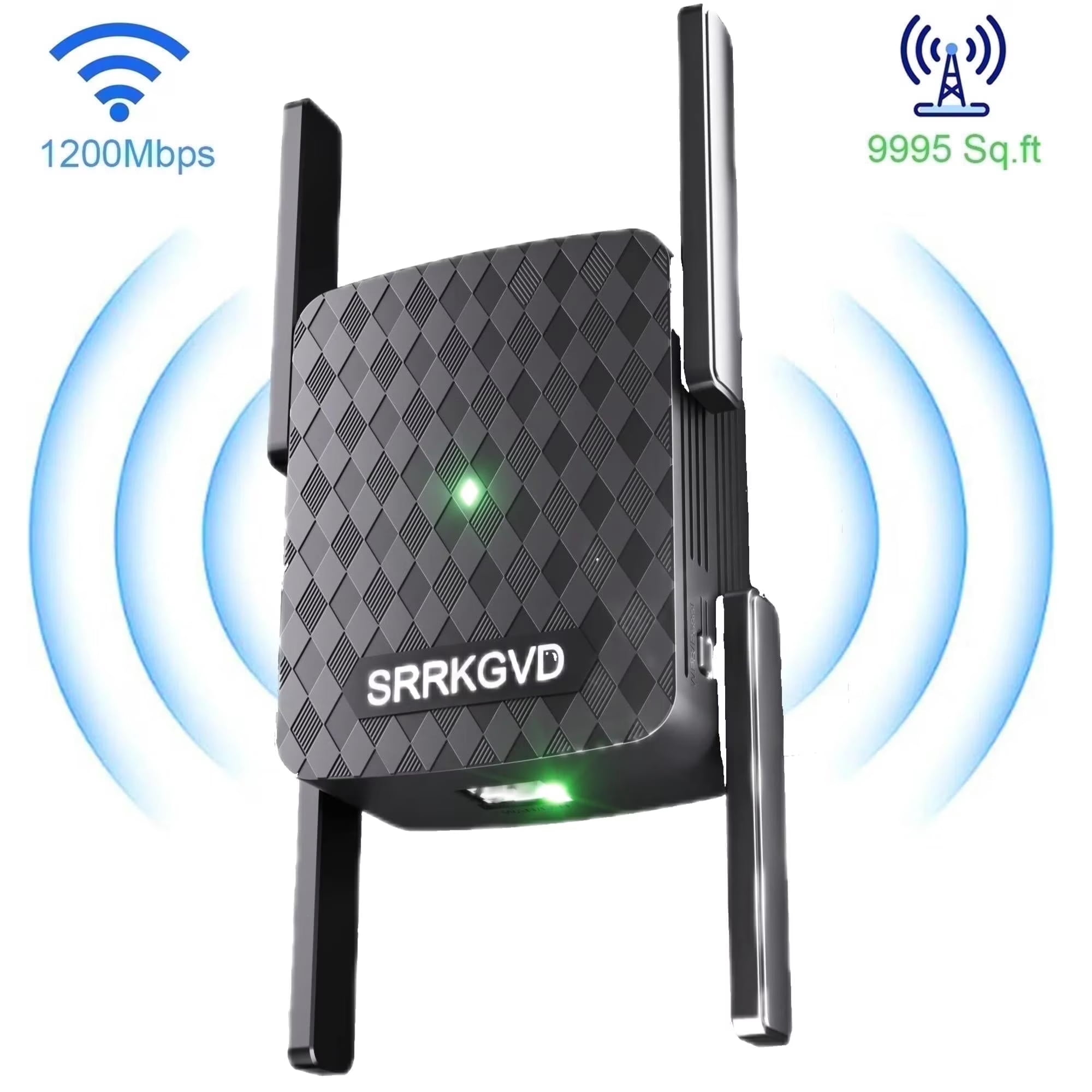 KIDSNADO 2025 WiFi Extender-Wireless Signal RepeaterBooster,Dual Band 2.4GHz & 5GHz Wireless Repeate,Dual-band Speeds Up To 1200Mbps Wall-Through Strong WiFi Bo