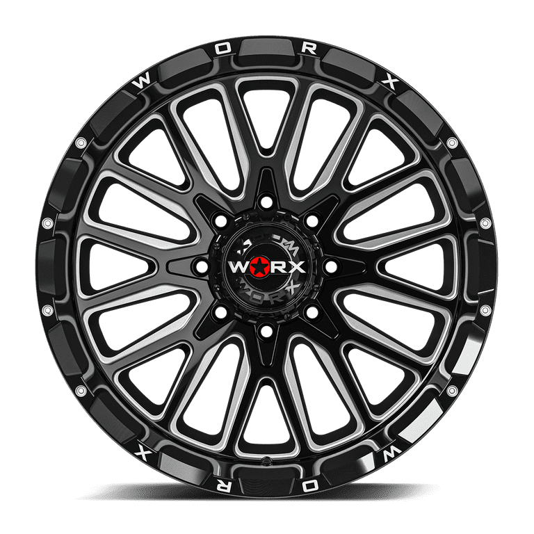 WORX 818BM 20X10 5X5.00 5X135 19ET 110.2CB GLOSS BLACK W MILLED