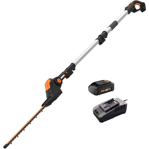 WORX WG252 20V 2-in-1 Attachment Capable Hedge Trimmer