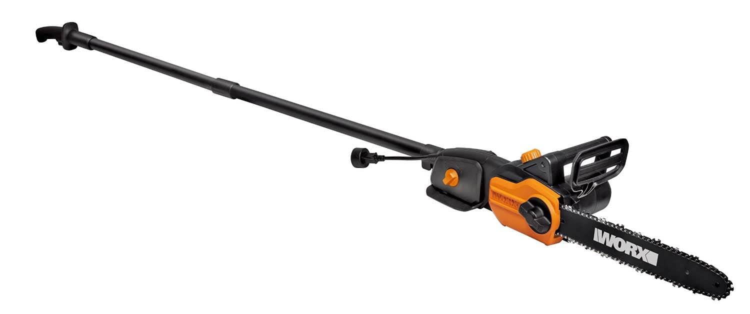 WORX WG309 8.0 Amp Electric Pole Saw, 10-Inch- Chainsaw and Pole Saw All in  One