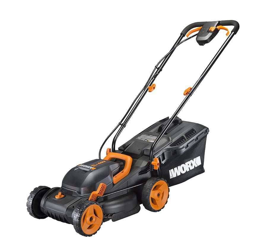 WORX 40V Black and Orange Cordless Walk-Behind Lawn Mower