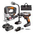 thumbnail image 1 of WORX WX958L 20V Cordless Drill Driver WX101L, 20V 24mm Cordless Jigsaw WX543L and 20V Flexible LED Light WX028L Combo kit Battery and Charger Included, 1 of 6
