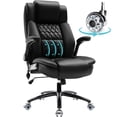 thumbnail image 1 of WOSDOM Ergonomic Executive office Chair Adjustable Lumbar Support Black Bonded Leather Back Style, 1 of 8
