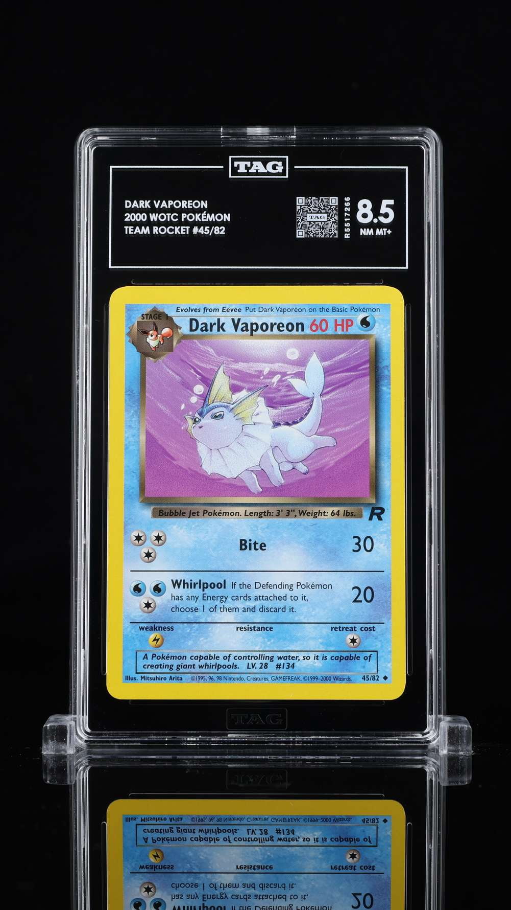 dark vaporeon pokemon card - (9) - Legendary Collection Holo Rare Retreat cost Vaporeon Card