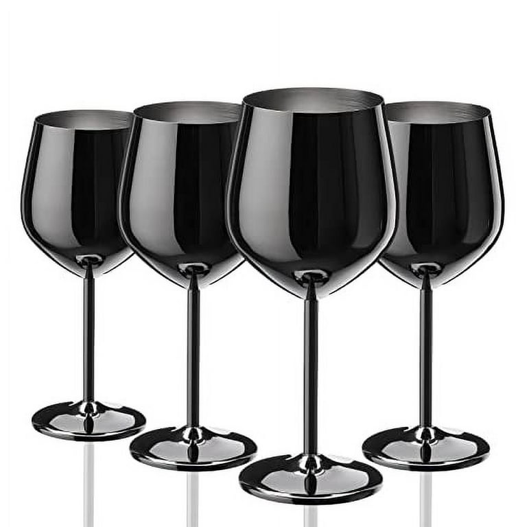 Vintage Black Stem Wine Glasses — Hoppe Shoppe