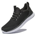 thumbnail image 1 of WOTTE Men's Athletic Walking Running Shoes Slip-on Casual Mesh Sneakers Comfort Fashion, Black White Size 13, 1 of 8