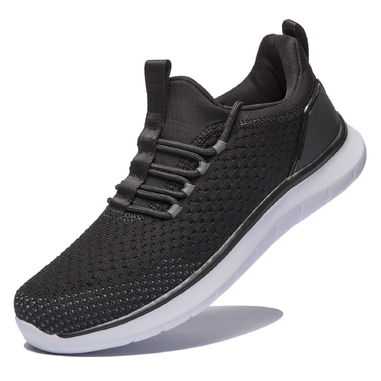 Men’s Comfortable Running Trainers Jogging Walking Athletic Black White Shoes Men main image 3