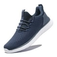 thumbnail image 1 of WOTTE Men's Athletic Walking Running Shoes Slip-on Casual Mesh Sneakers Comfort Fashion, Dark Blue Size 9, 1 of 7