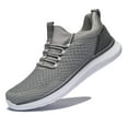 thumbnail image 1 of WOTTE Men's Athletic Walking Running Shoes Slip-on Casual Mesh Sneakers Comfort Fashion, Grey Size 13, 1 of 8