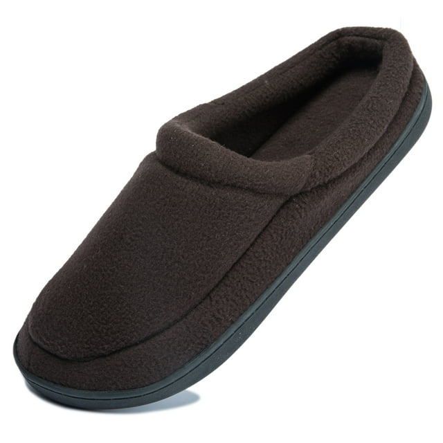 WOTTE Men's House Slippers Polar Fleece Memory Foam AntiSkid Indoor