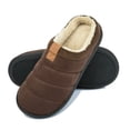 thumbnail image 1 of WOTTE Mens Slippers Memory Foam Comfort Fuzzy Plush Lining Slip on House Shoes Indoor Outdoor Coffee, Size 8-8.5, 1 of 8
