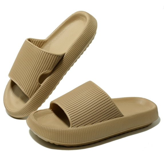 WOTTE Shower Shoes for Womens Mens Quickly Dry Soft Cushion Tick Sole Non Slip Slides Sandal Sandals Bathroom Indoor Outdoor Home