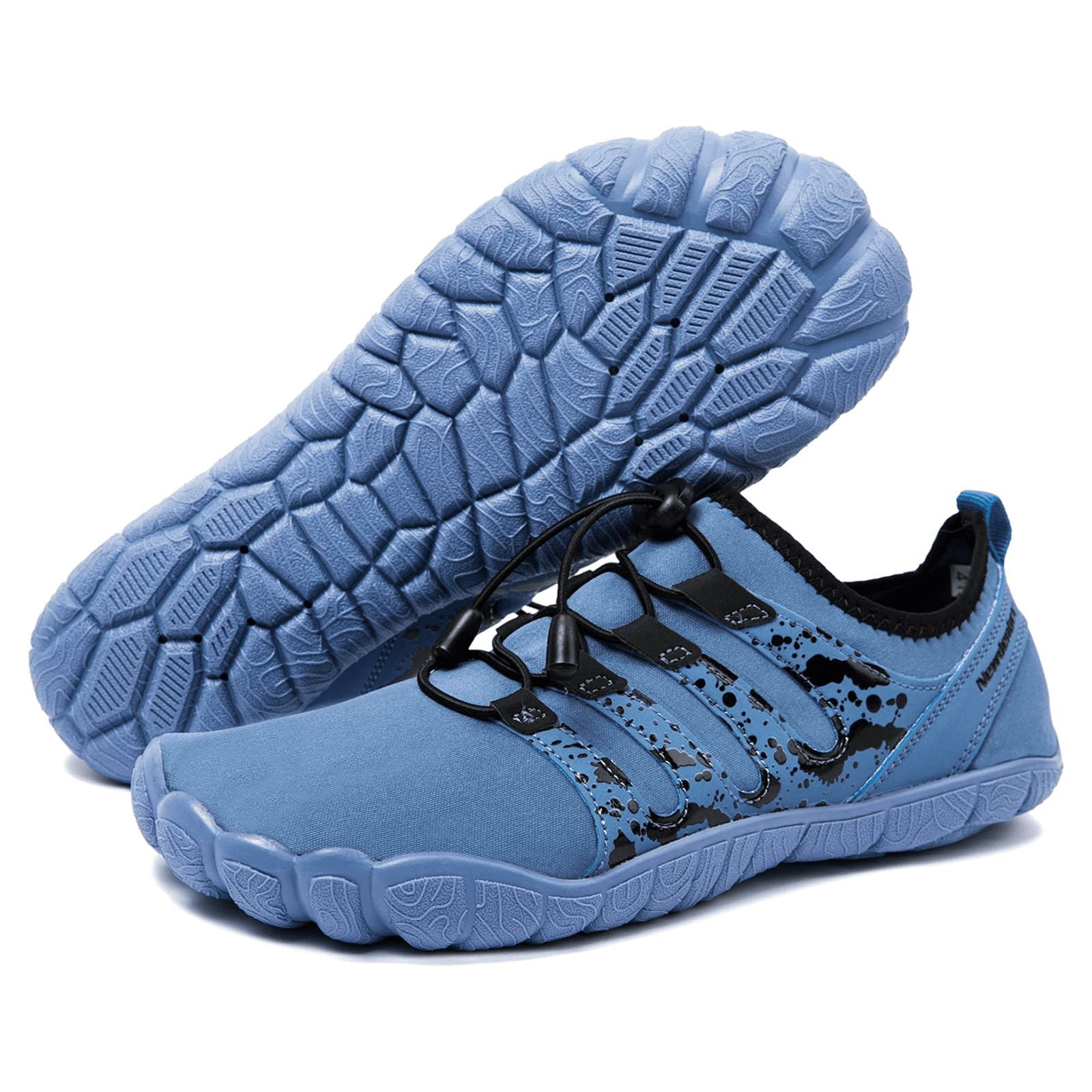WOTTE Water Shoes for Men Barefoot Quick Dry Aqua Sock Outdoor Athletic Sport Shoes for Swim Diving Surf Pool Aqua Sports Beach Walking Wide Toe Shoes Size 7.5 Blue Walmart