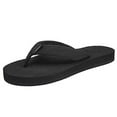 thumbnail image 1 of WOTTE Women's Flip Flops Classical Comfortable II Non Slip Yoga Mat Thong Sandals, Mush Black Size 12, 1 of 7