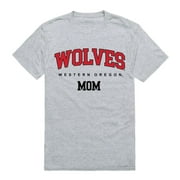 WOU Western Oregon University Wolves College Mom Womens T-Shirt Heather Grey Small