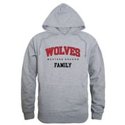 WOU Western Oregon University Wolves Family Hoodie Sweatshirts Heather Grey Small