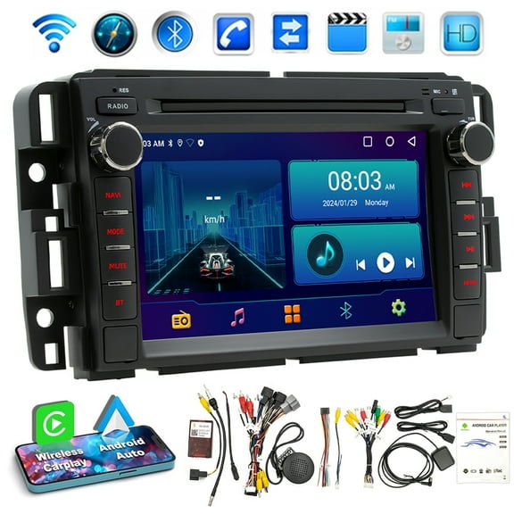 WOUDY Car Stereo Radio for 2007-2013 Chevrolet, Android Bluetooth Apple Carplay, Wifi GPS Player