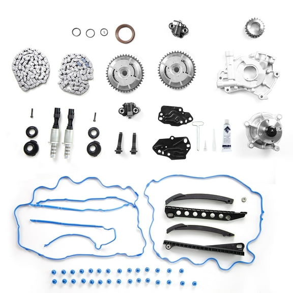 WOUDY Timing Chain Kit, with Oil/Water Pump Timing Belt Tools, for Ford F-150 F-250 F-350 Expedition Navigator 5.4L V8 3-Valve Engine, 5L3Z-6268-A, 3R2Z6A257DA