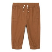 Garanimals Baby Boy Cotton Twill Drawstring Jogger Pants, Sizes 0M-24M