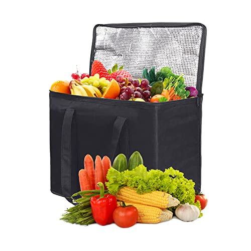 WOVTE 1 food insulation bag, picnic bag with insulation, portable delivery bag with zipper, excellent insulation bag for picnics, travel, and food delivery