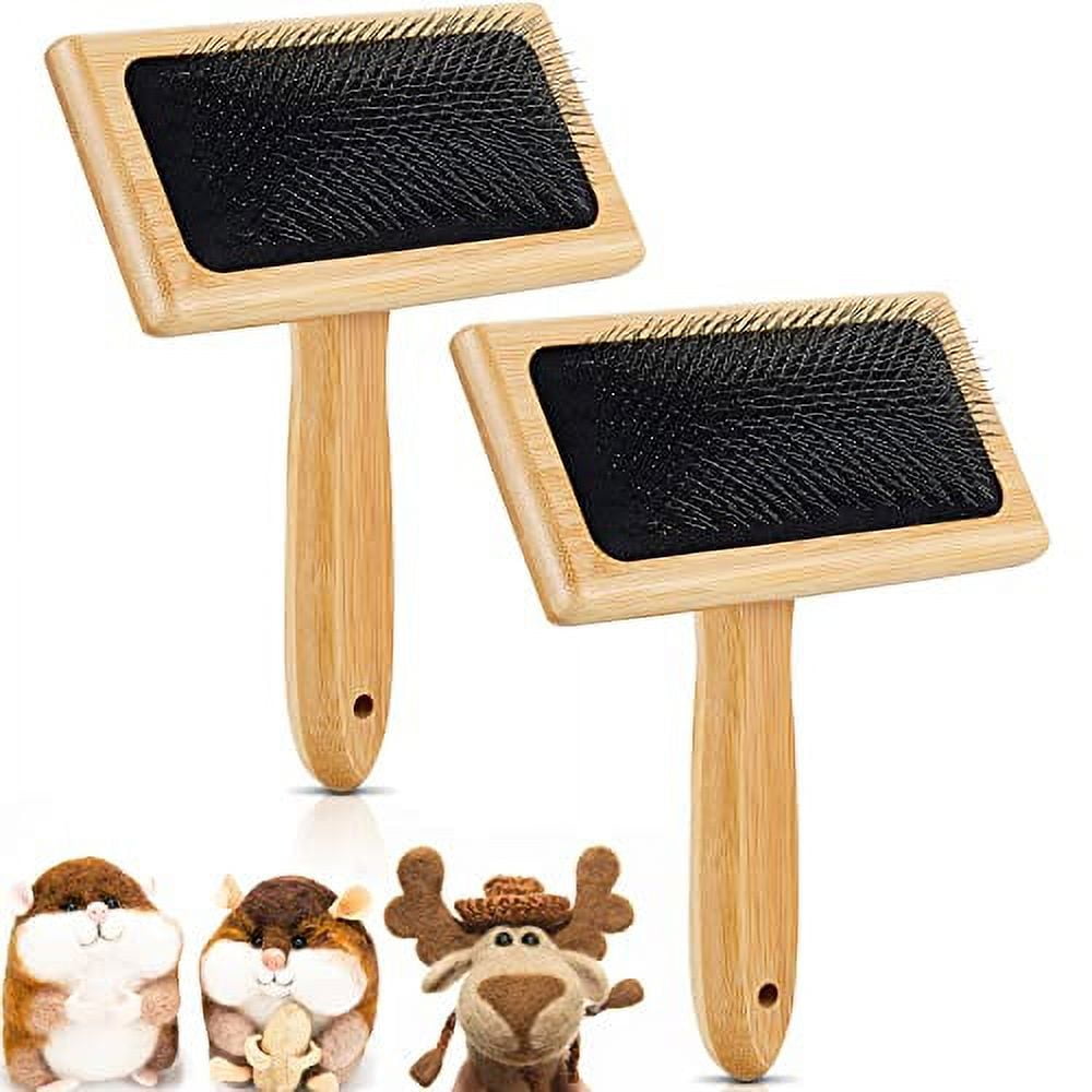 WOVTE 2 Pcs Wool Carders Needle Felting Brush Hand Carders for Wool