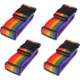 thumbnail image 1 of WOVTE 4 Iridescent adjustable Luggage Straps, Travel Suitcase Strap, Safety Travel Accessory, Personalized Suitcase Belt for Luggage Fastening, 1 of 6