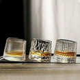 thumbnail image 1 of WOVTE A set of 3 heavy-duty bottom crystal rotating whisky glasses, used for drinking, cocktails, vodka, and vintage whisky glasses, 1 of 6