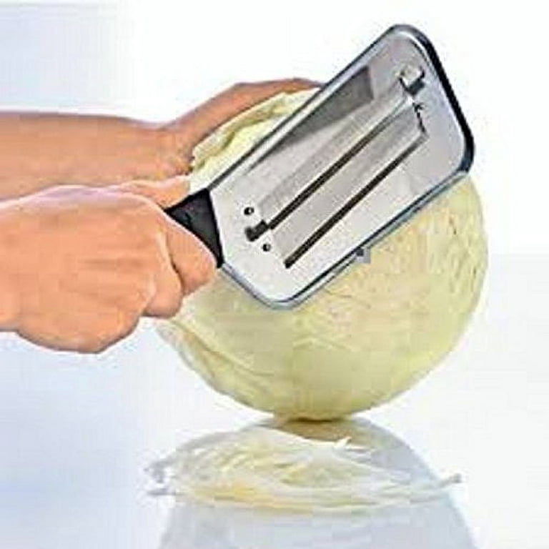 WOVTE Cabbage Kitchen Knife Slicer Chopper Shredder Sauerkraut Cutter  Coleslaw Grater, Silver