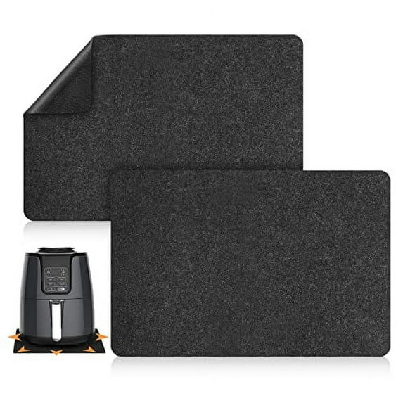 WOVTE Heat Resistant Mat for Air Fryer, 2 Pcs Kitchen Heat Protector Mat with Appliance Sliders Function for Ninja Air Fryer, COSORI, Tower, Salter Air Fryer,Coffee Maker,Microwave