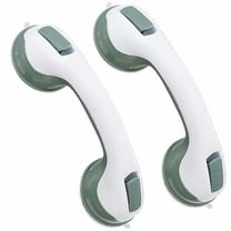 WOVTE Swiss Support Handle, Shower Handles For Elderly, Handicap Grab Bars, Suction Shower Grab Bar, Grab Bars For Bathroom, Bathroom Safety Support Grab Handle Non Slip Tool. (Green)