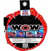 WOW Sports 2K 60' Tow Rope for Boating, Towables and Watersports, 1-2 Person