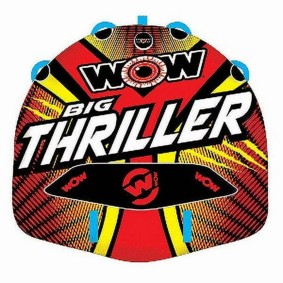WOW Sports Big Thriller Deck Tube - 1-2 Person, 340 lb Capacity, Inflatable Boat Tube