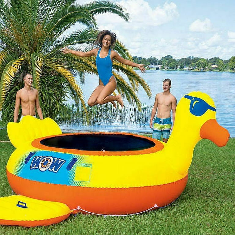 WOW 192040 Giant Duck Inflatable Outdoor Playset, Kids Bouncy 