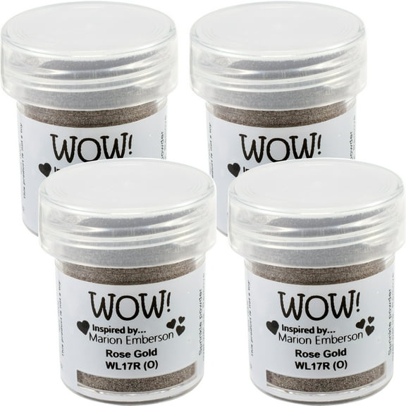 WOW! Embossing Powder 15ml-Rose Gold, Multipack Of 4