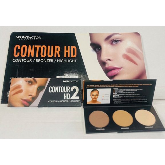 WOW FACTOR COSMETICS CONTOUR HD 2- 3 SHADE - COUNTOUR / BRONZER / HIGHLIGHT