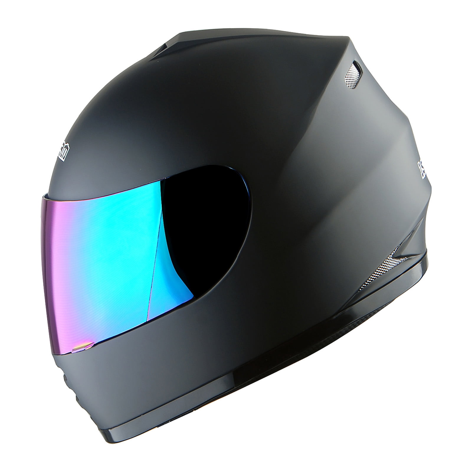 WOW Motorcycle Full Face Helmet Street Bike BMX MX Youth Kids HKY-B15 Matt Black