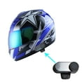 thumbnail image 1 of WOW Motorcycle HJM Street Bike Full Face Helmet + Motorcycle Bluetooth Headset: Racing Star Blue, 1 of 6