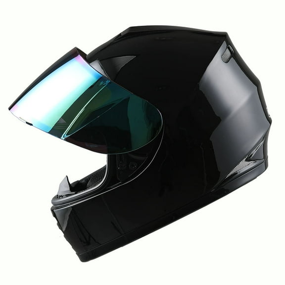 WOW Motorcycle Youth Kids Street Bike BMX MX Full Face Helmet KY-B15CLS Glossy Black