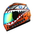 thumbnail image 1 of WOW Motorcycle Youth Kids Street Bike BMX MX Full Face Helmet KY-B15CLS Shark Orange, 1 of 6