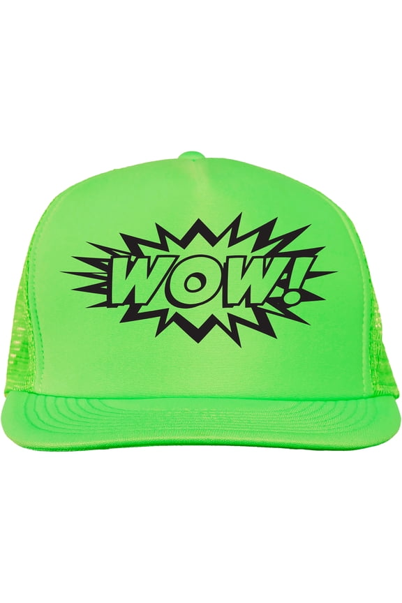 WOW! Neon truckers mesh snap back hat