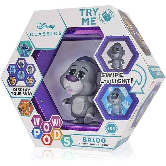 WOW Pods Disney Baloo Jungle Book Swipe to Light Connect Figure Collectible Stuff!
