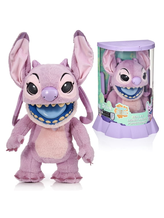 WOW! Stuff Disney Angel Puppetronic by RealFX | Looks, Feels & Sounds Real! | Disney's Lilo & Stitch | Over 100 Action & Sounds | 18" High | Ages 6+