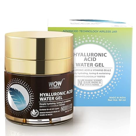 WOW Skin Science Hyaluronic Acid Water Gel for Hydration, Toning - with ...