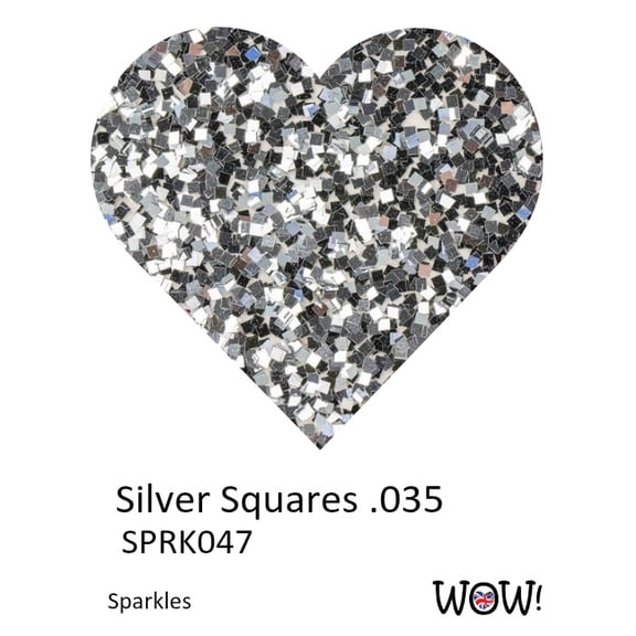 WOW! Sparkles Glitter 15ml-Silver Squares .035