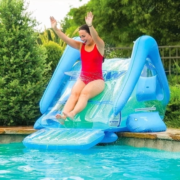 WOW Sports Cascade Inflatable Pool Slide Outdoor Water Play Summer Fun