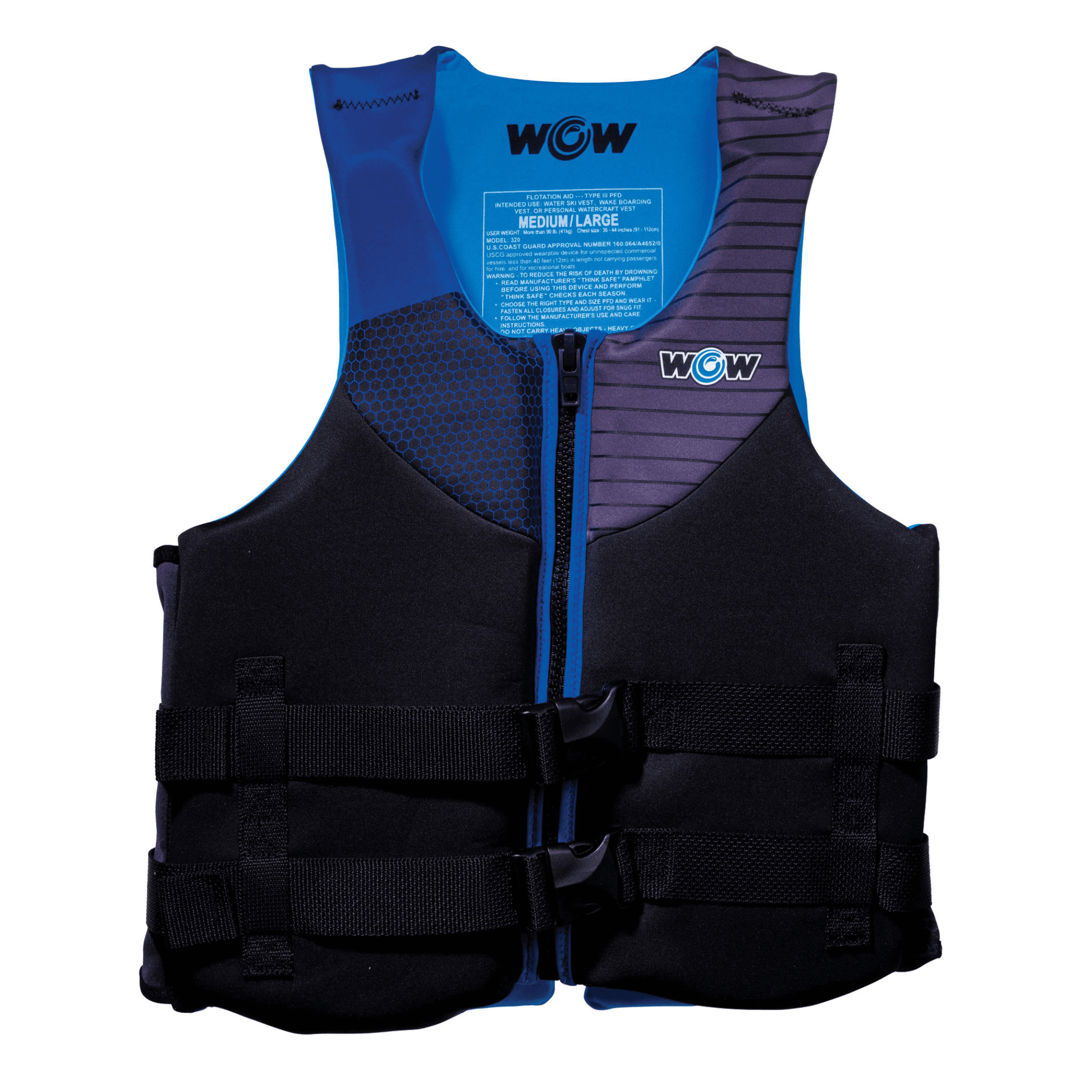 WOW Sports Feel Good Dual Sized Evoprene PFD Personal Floatation Device