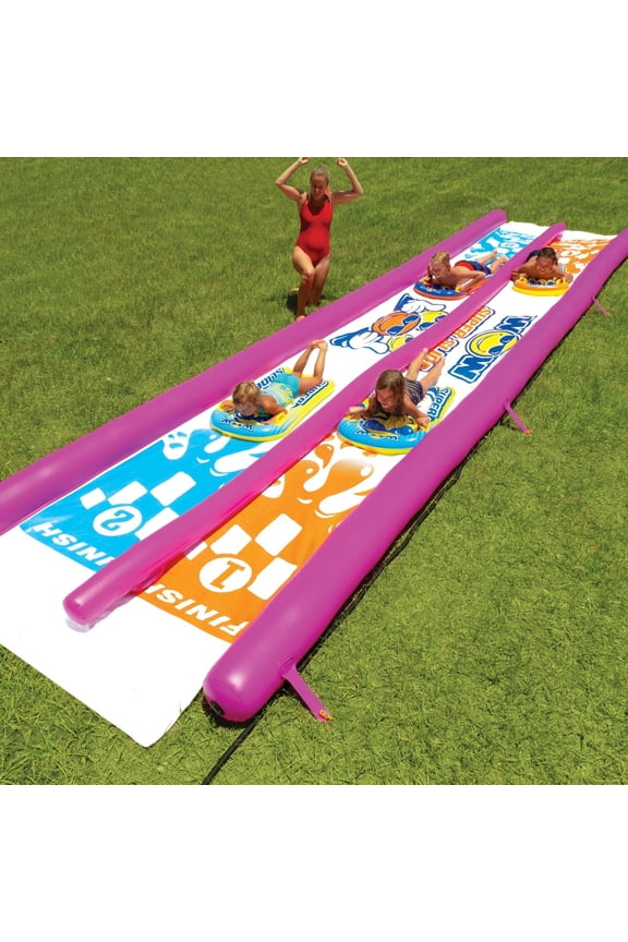 Giant Backyard Double Lane Lawn Slide