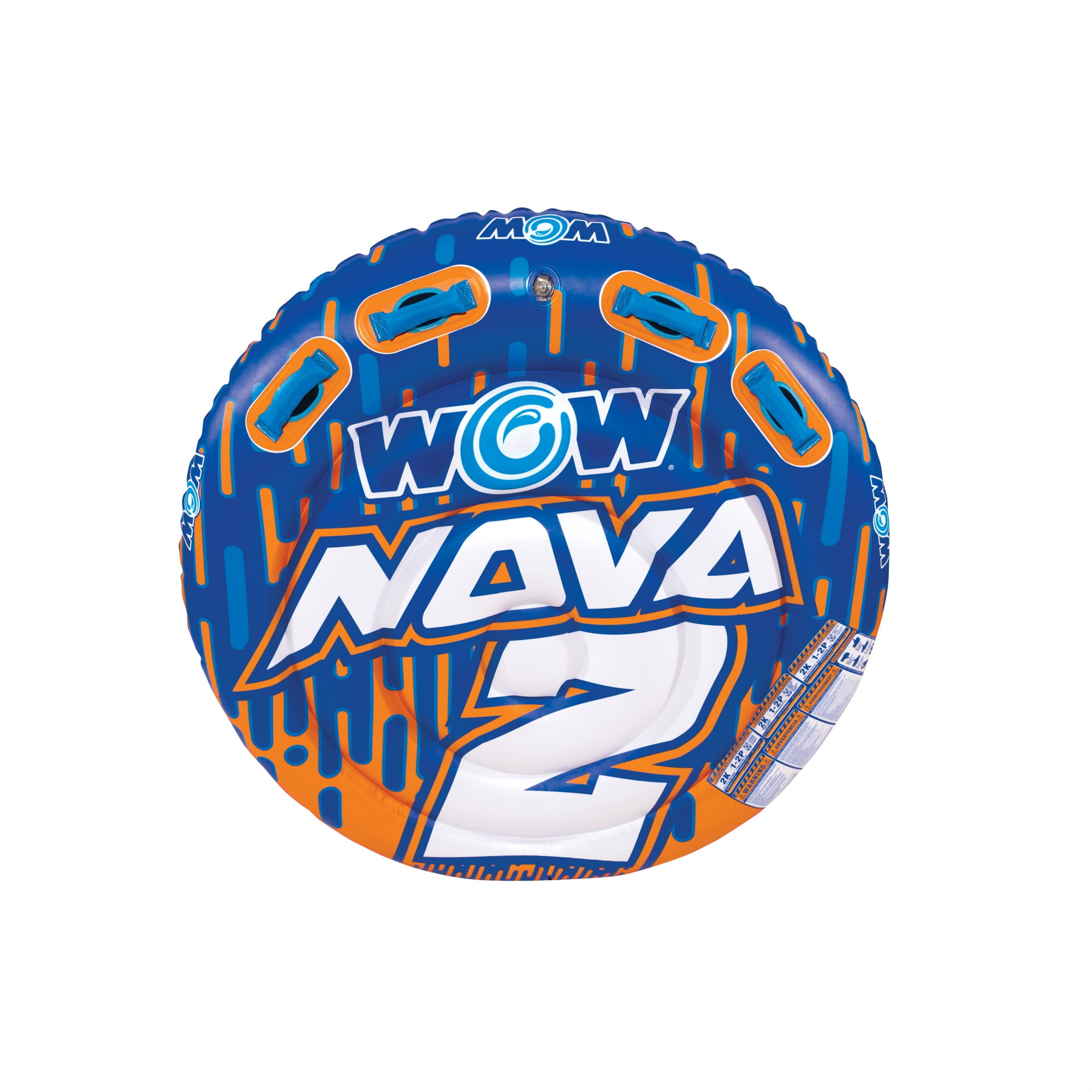 WOW Sports Nova 2 Person 2P Towable Deck Tube (22-WTO-3984)