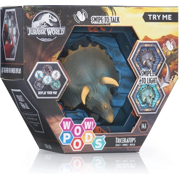WOW! Stuff Collection Jurassic World Collectible Adult Triceratop Action Figure, Multicolor, 6" x 3"